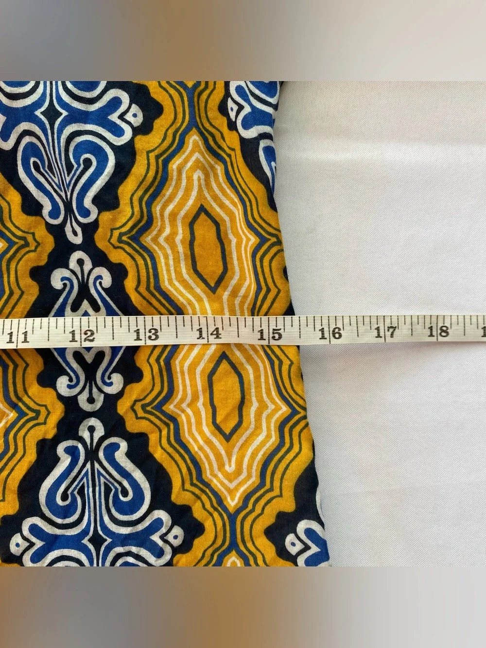 Tory Burch Odie Yellow/ Blue/ White Embellished Tunic Blouse Medium Resort Wear